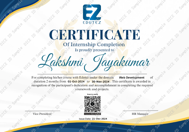 Certificate Sample